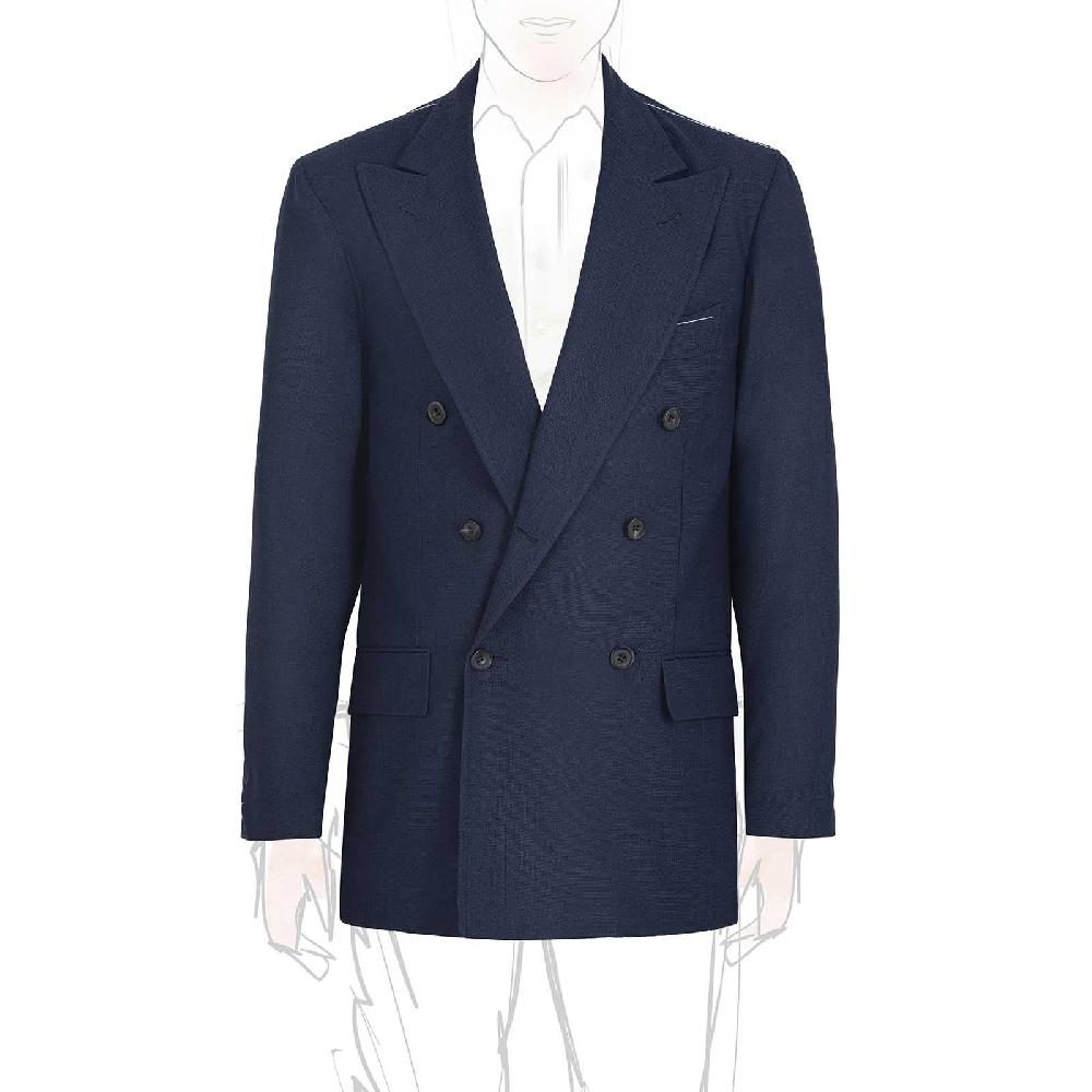 Rubinacci Giacca in saglia di lana blu Cyber Monday