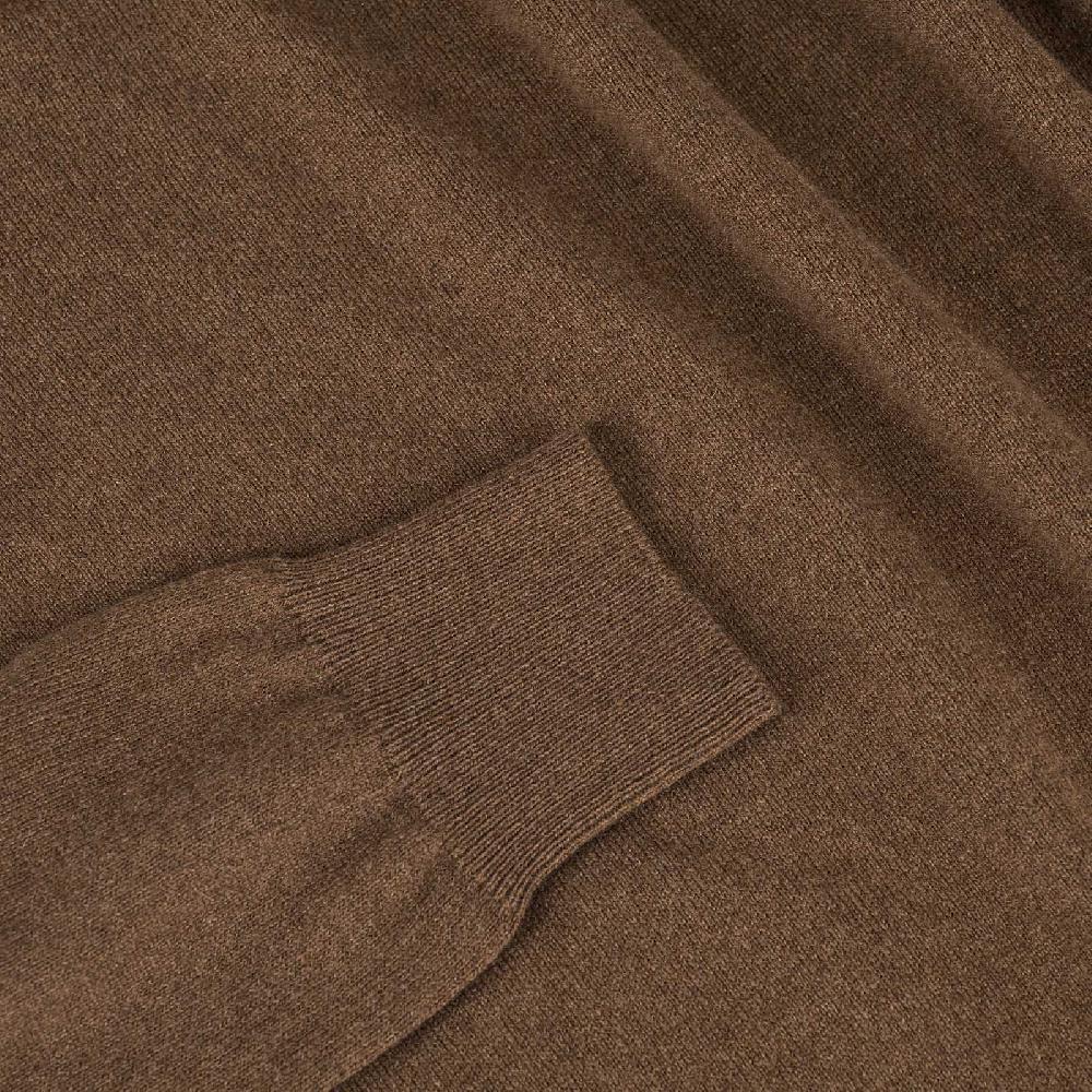 Rubinacci Girocollo in cashmere nocciola Offerta Giorno del Papà