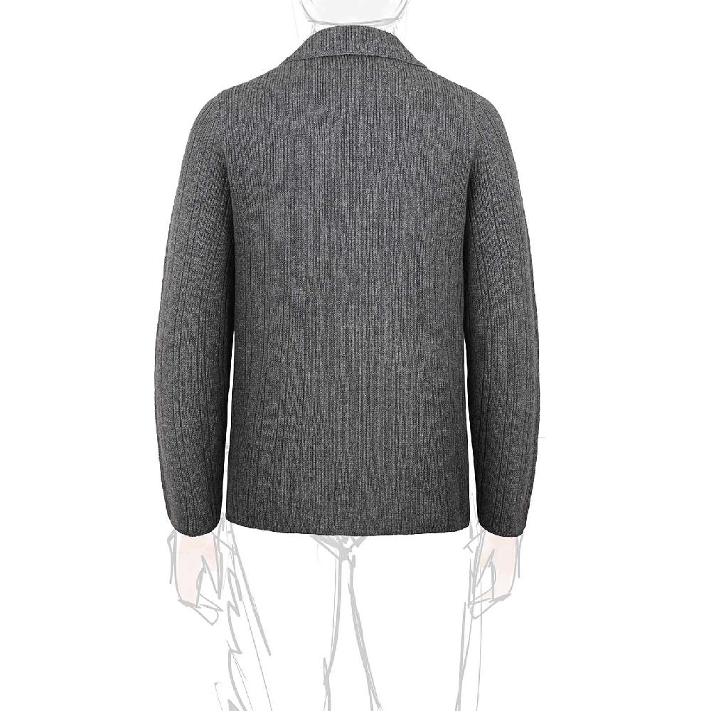 Rubinacci Cardigan doppio petto cashmere grigio Offerta San Valentino
