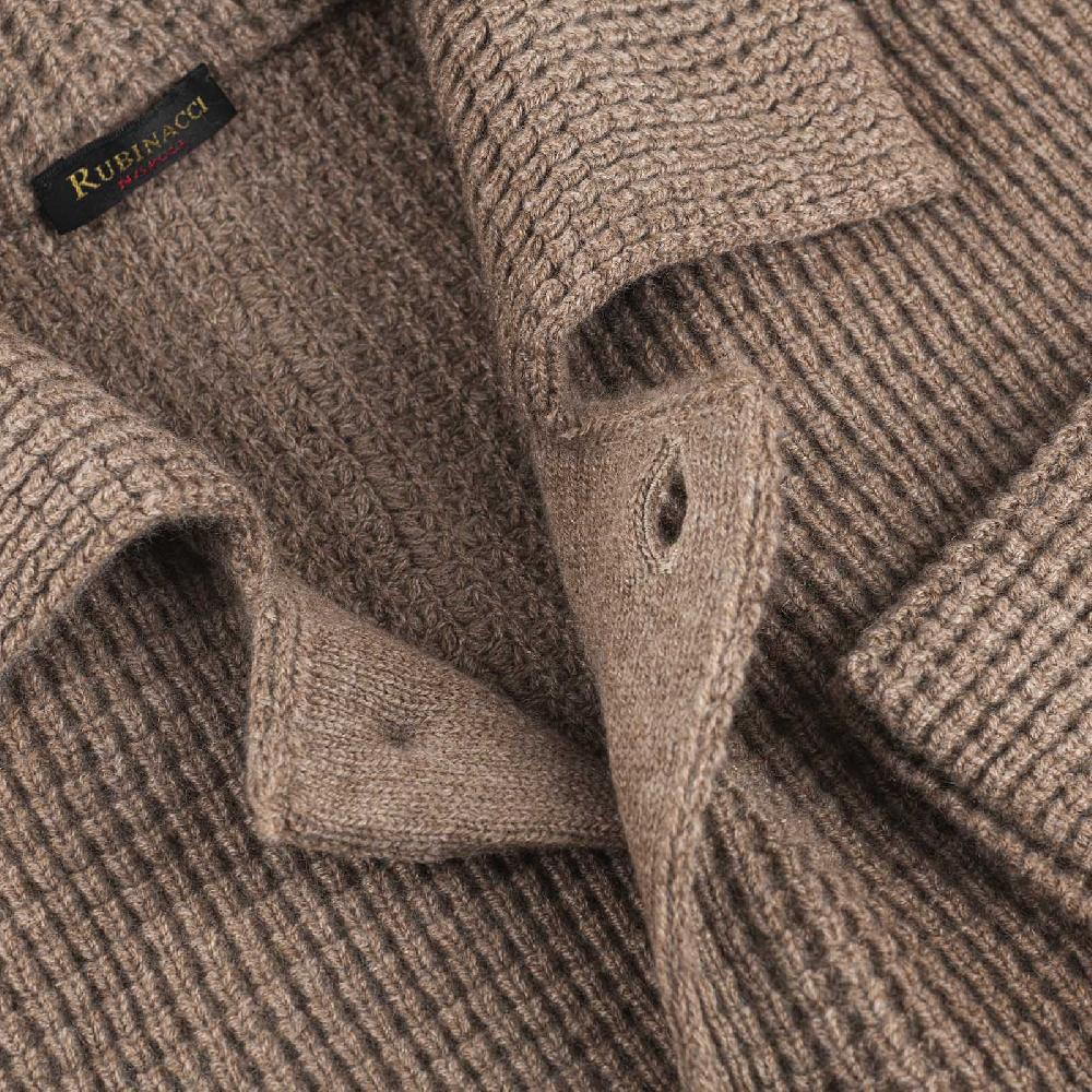 Rubinacci Cardigan cashmere nocciola Offerta migliore