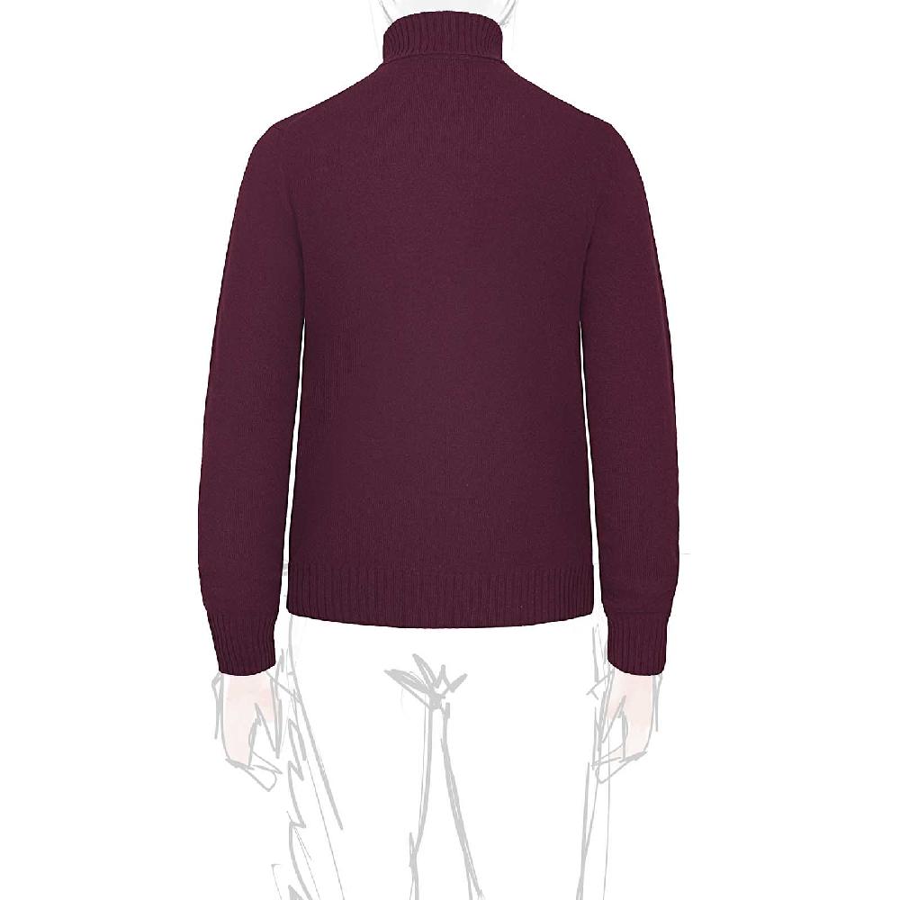 Rubinacci Collo alto in cashmere vino Offerta temporanea