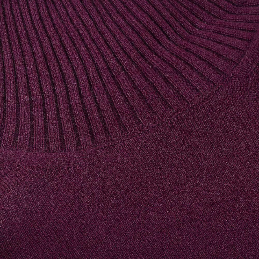 Rubinacci Collo alto in cashmere vino Offerta temporanea