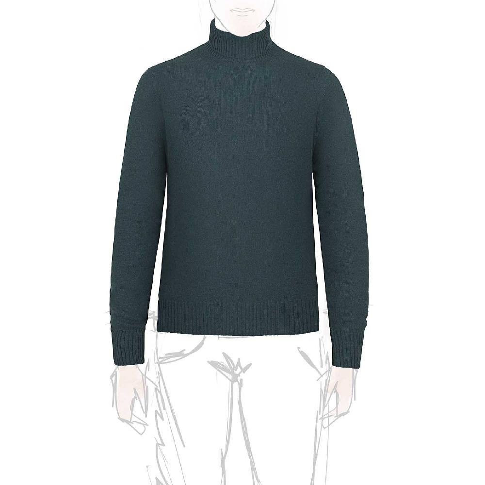 Rubinacci Collo alto in cashmere verde Offerte esclusive
