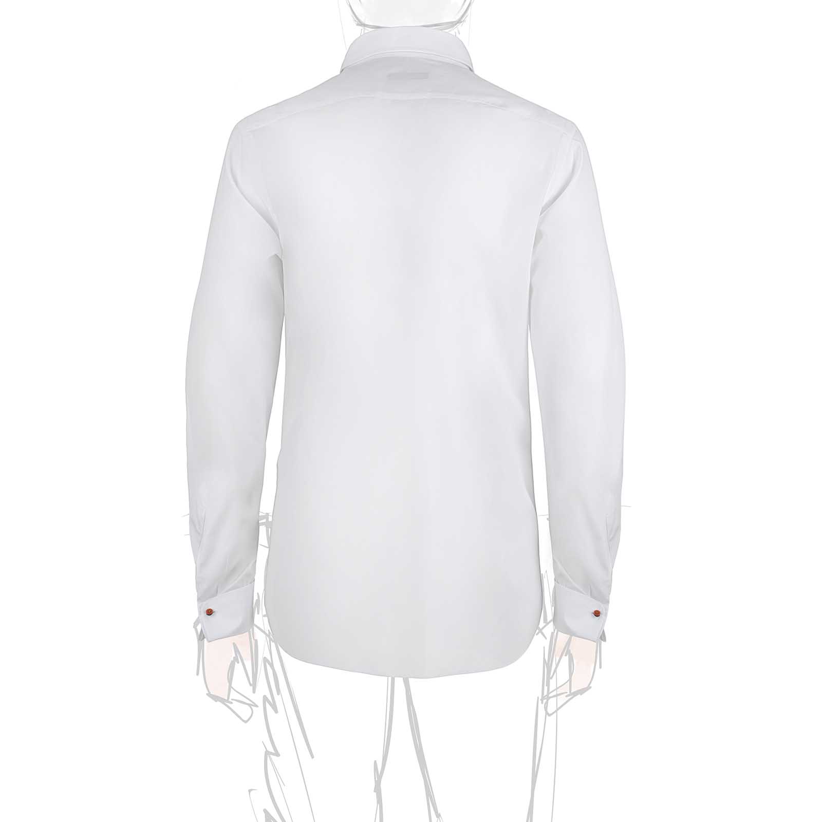 Rubinacci Camicia da smoking in cotone bianca con plisse' Sconti VIP