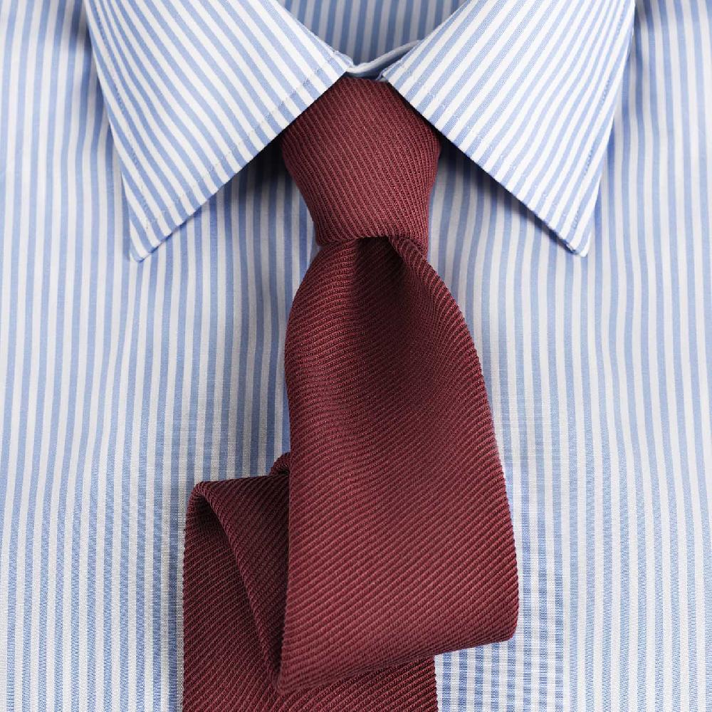 Rubinacci Camicia in cotone rigato bianco e celeste Offerta settimanale