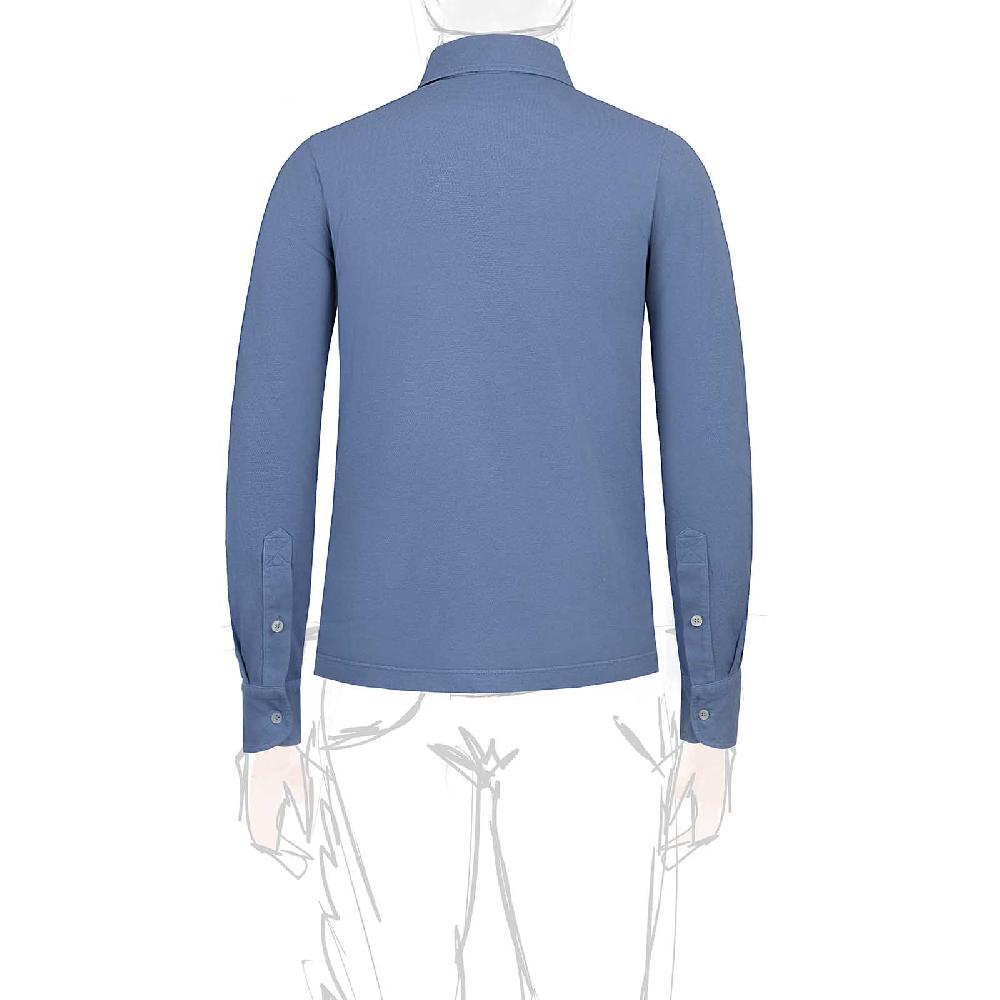 Rubinacci Camicia in piquet jeans ACQUISTA ORA