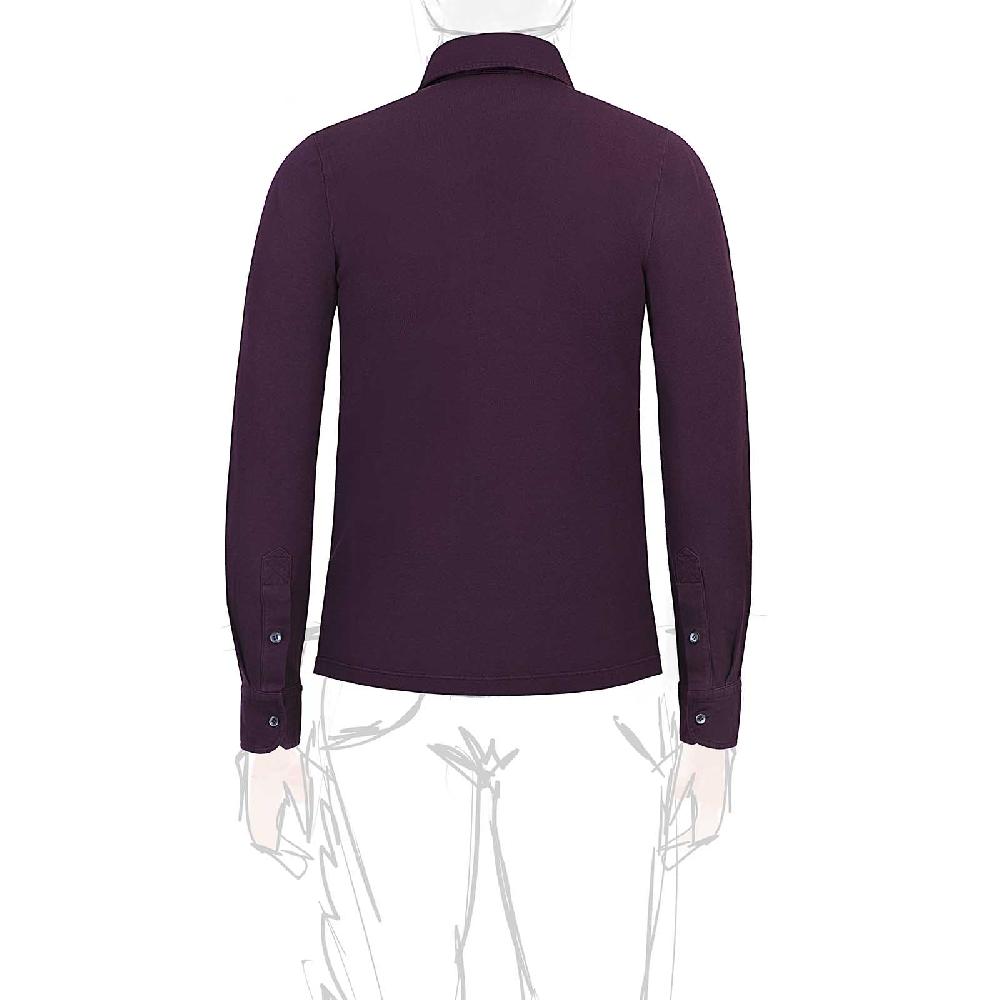 Rubinacci Camicia in piquet vino Latest stili
