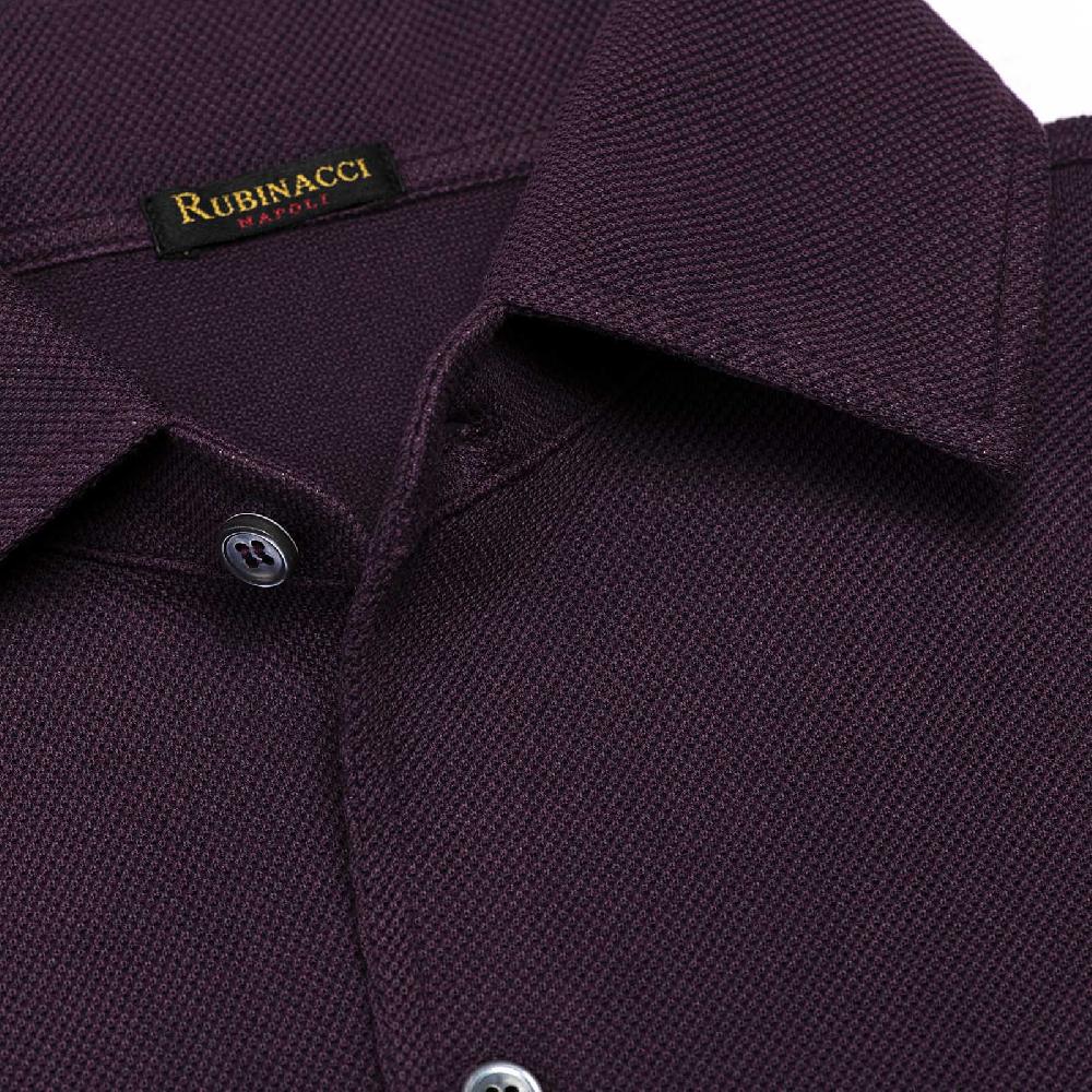 Rubinacci Camicia in piquet vino Latest stili