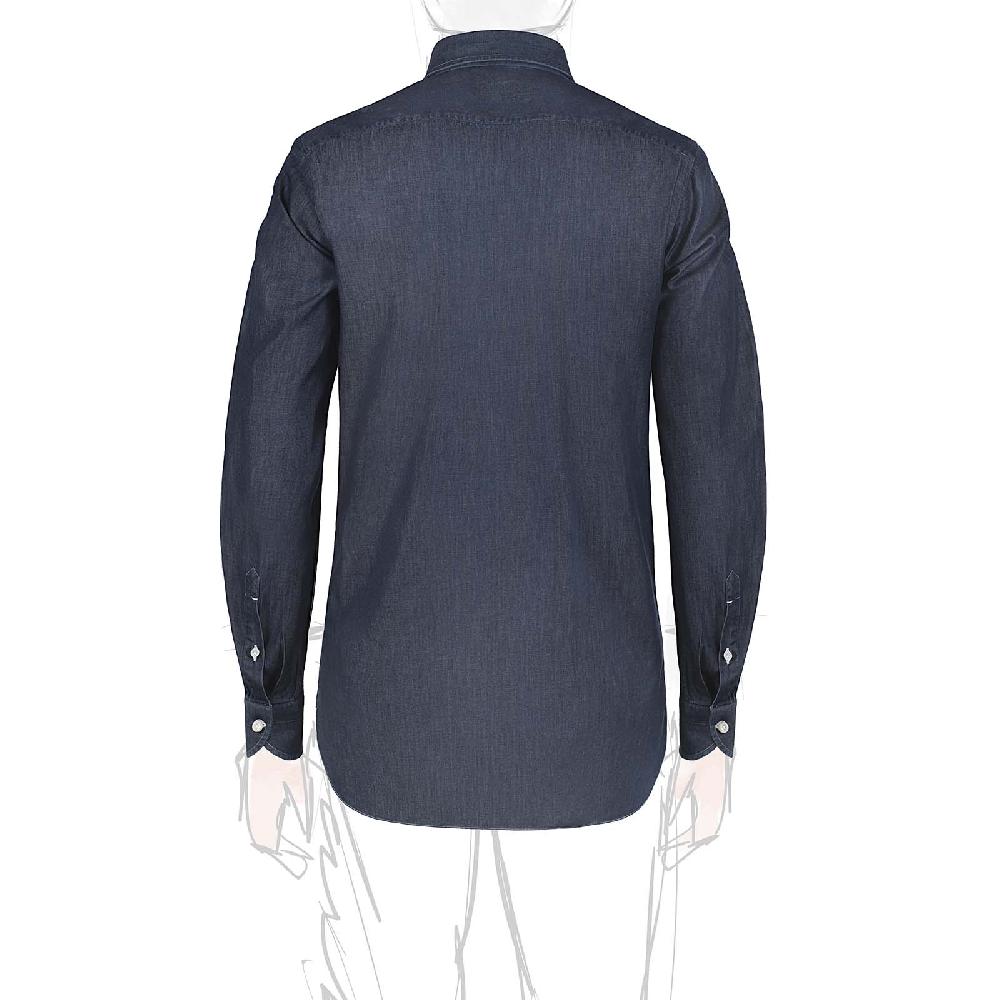 Rubinacci Camicia jeans blu scuro Duty-free