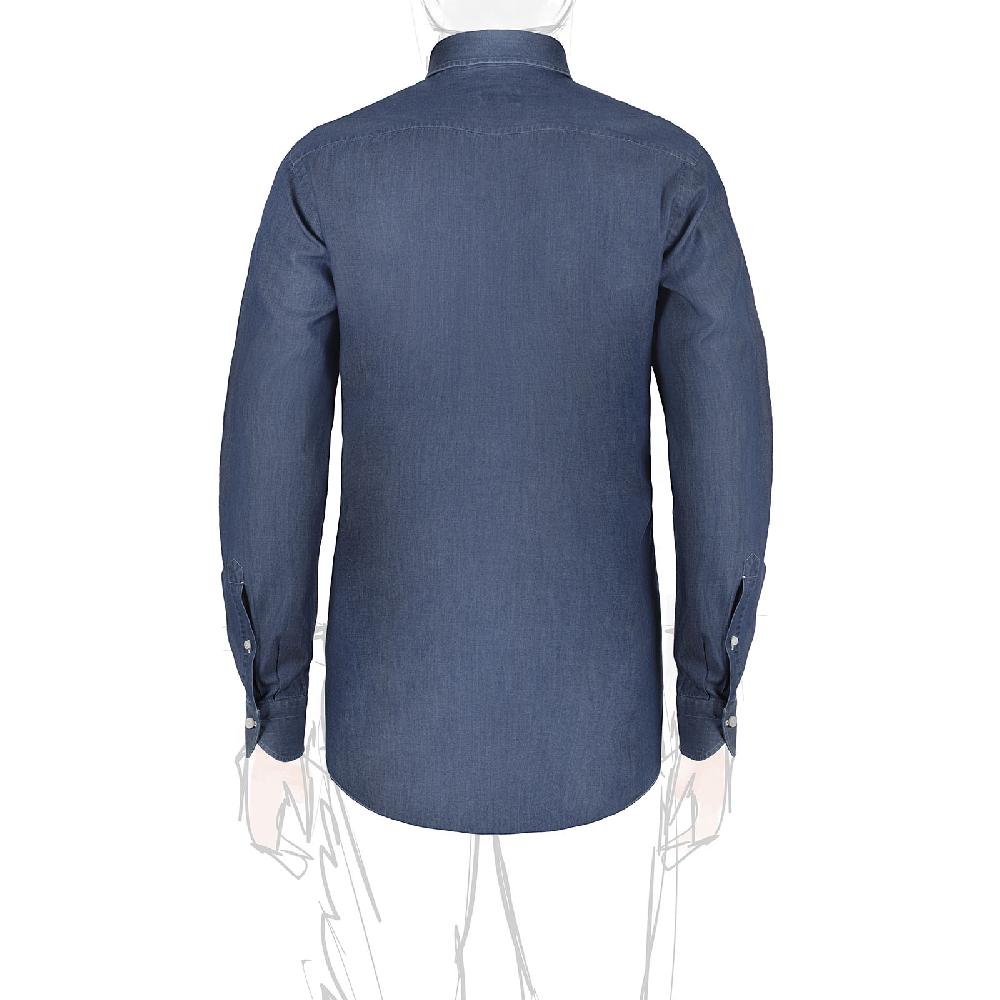 Rubinacci Camicia jeans blu 50% di sconto per tempo limitato