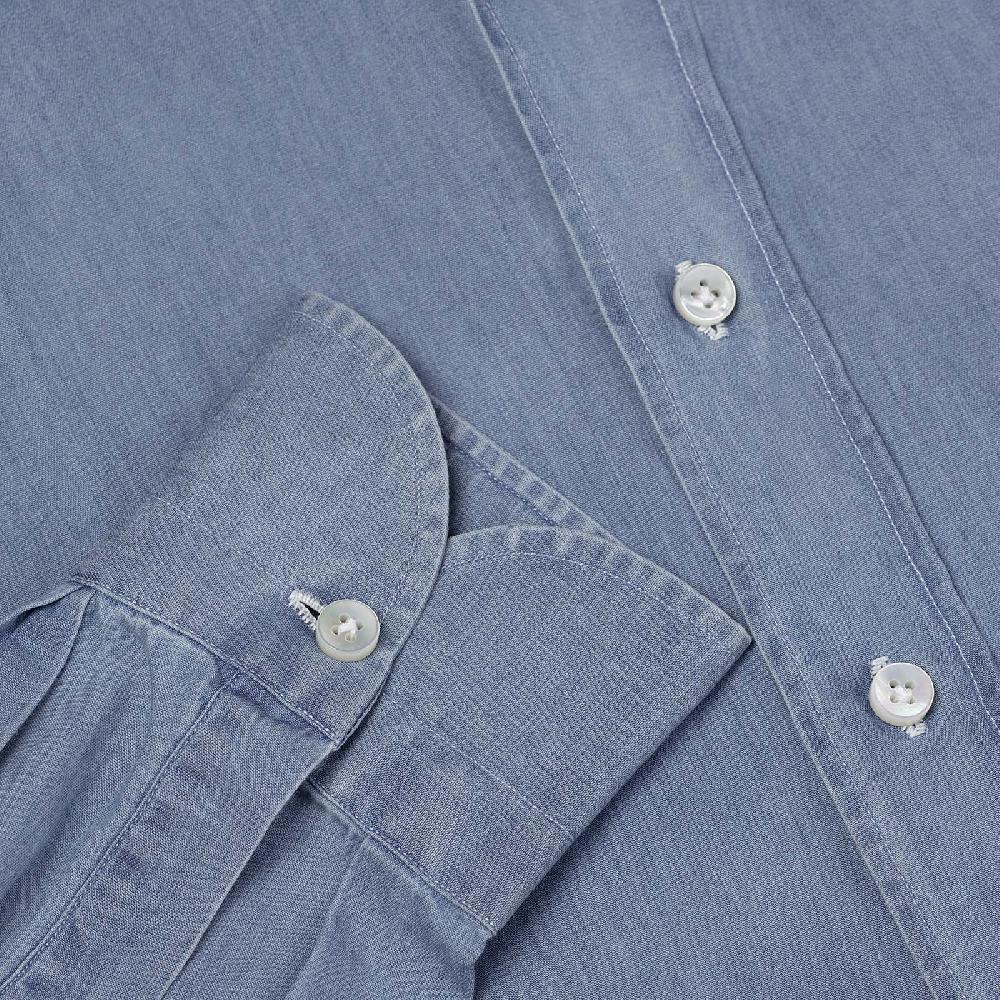 Rubinacci Camicia jeans chiaro Sconti questo mese