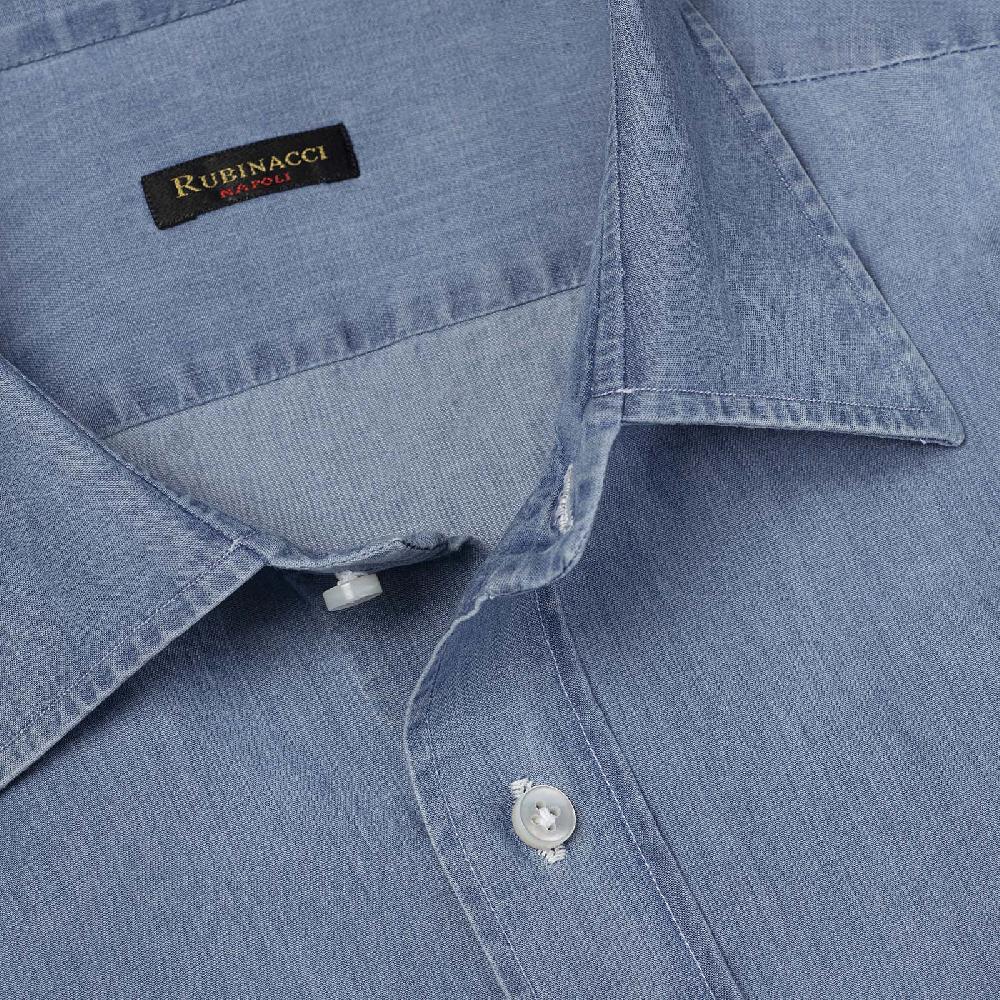Rubinacci Camicia jeans chiaro Sconti questo mese
