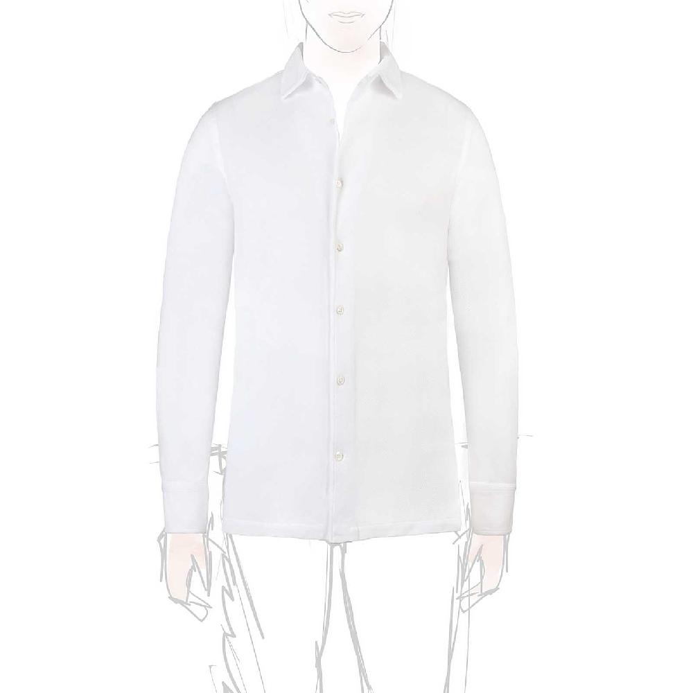 Rubinacci Camicia in piquet bianca 2025