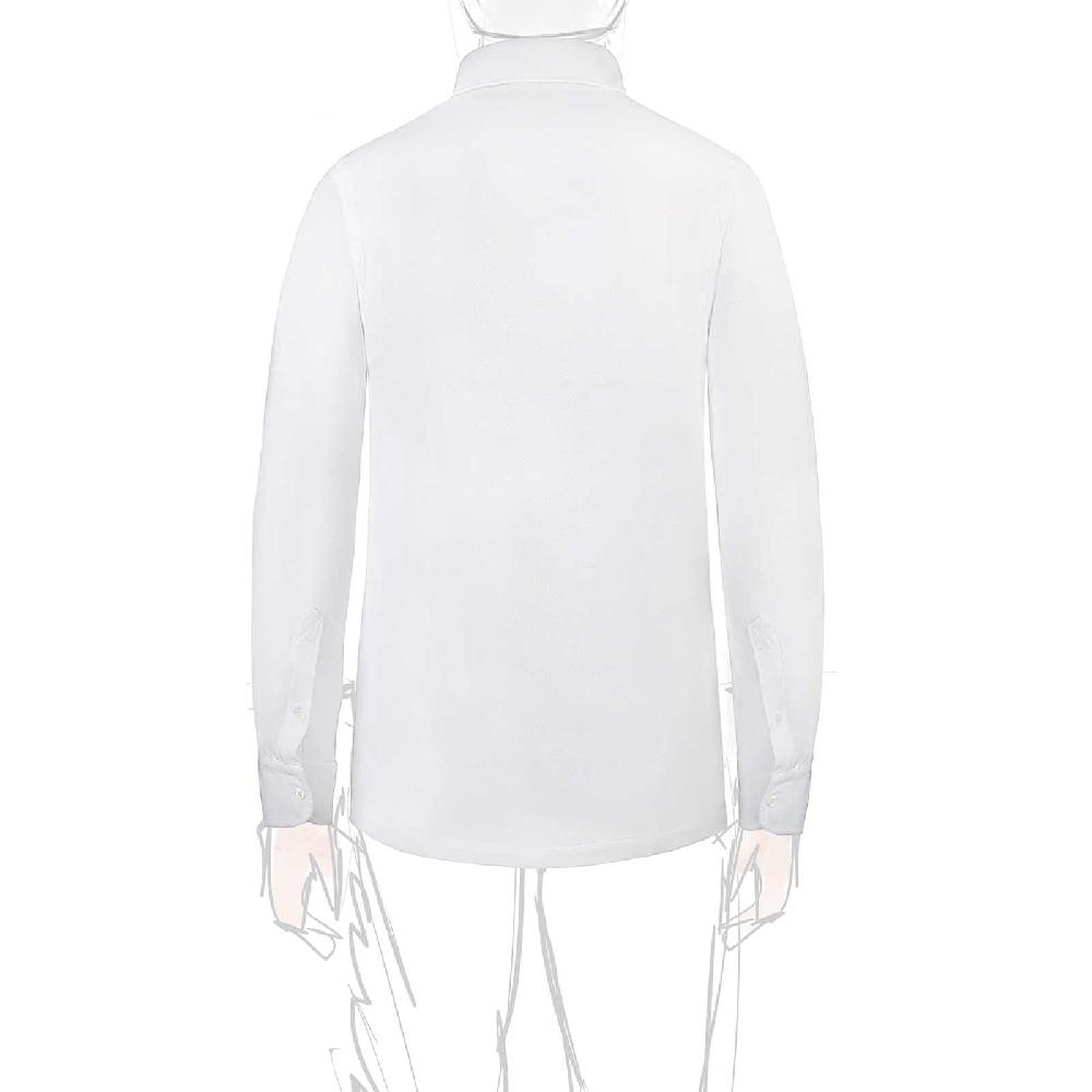 Rubinacci Camicia in piquet bianca 2025