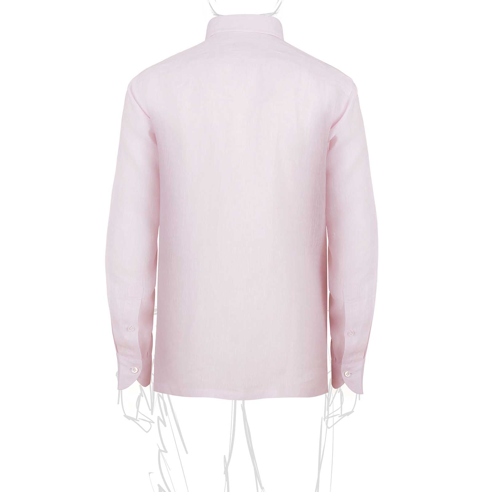 Rubinacci Polo in lino rosa Vendita