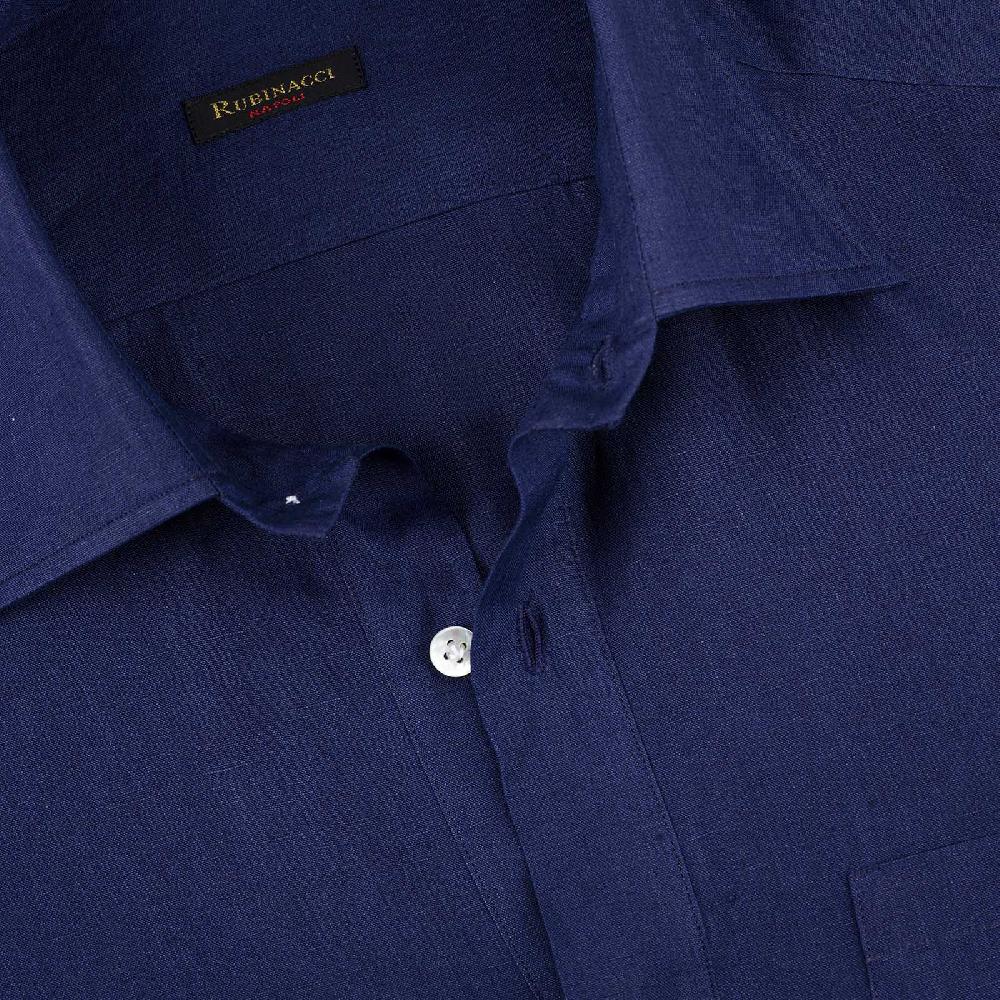Rubinacci Polo in lino bluette Spedizione Gratuita