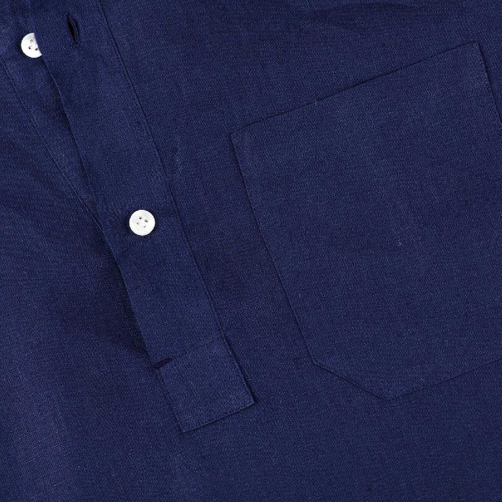 Rubinacci Polo in lino bluette Spedizione Gratuita