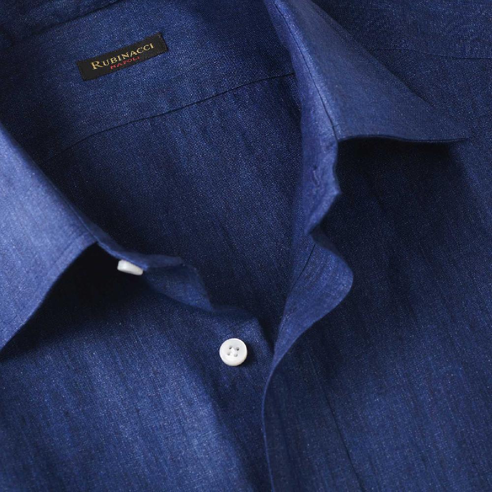 Rubinacci Camicia jeans in lino Pezzi Unici