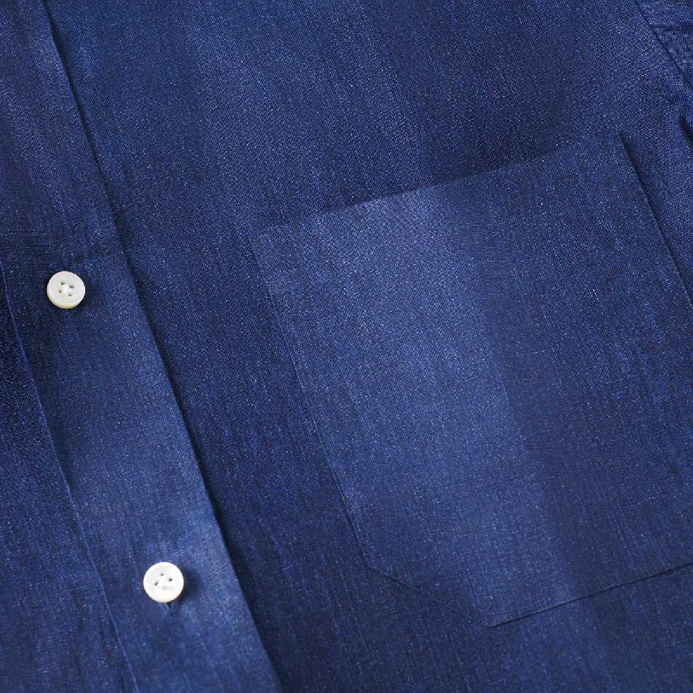 Rubinacci Camicia jeans in lino Pezzi Unici