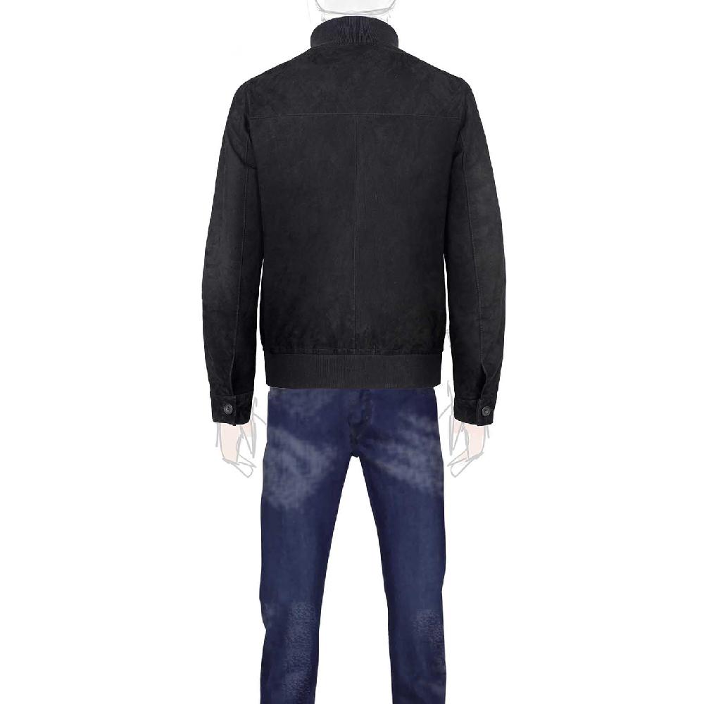 Rubinacci Bomber in camoscio nero Negozi Online