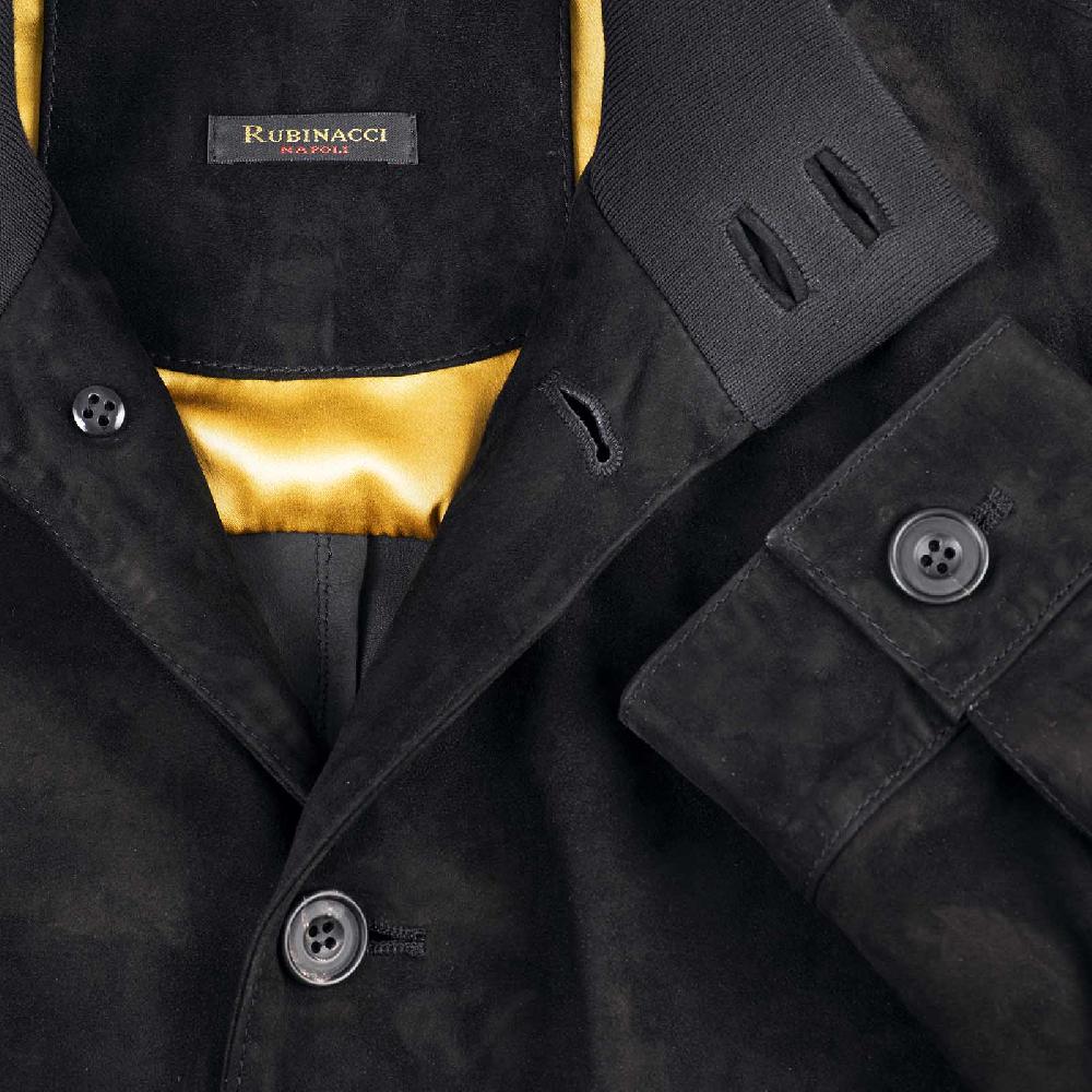Rubinacci Bomber in camoscio nero Negozi Online