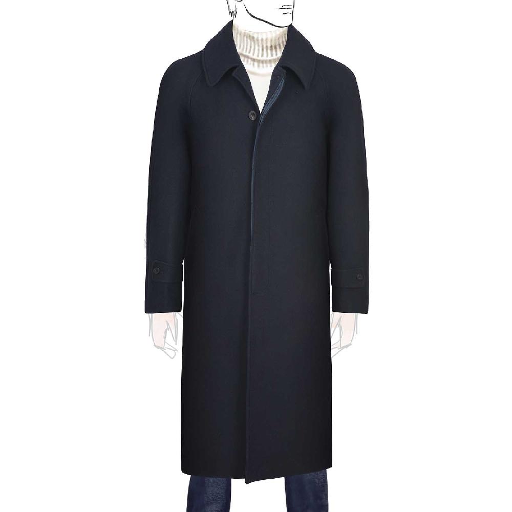 Rubinacci Cappotto raglan in lana skyfall blu Promozione Limitata