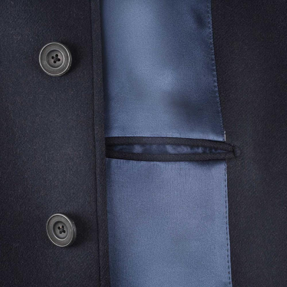 Rubinacci Cappotto raglan in lana skyfall blu Promozione Limitata