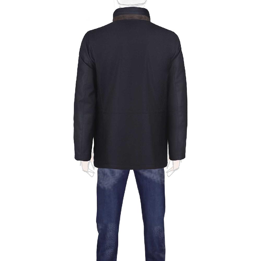 Rubinacci Giaccone in lana e cashmere blu Convenienza