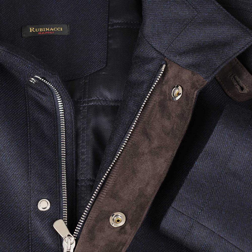 Rubinacci Giaccone in lana e cashmere blu Convenienza