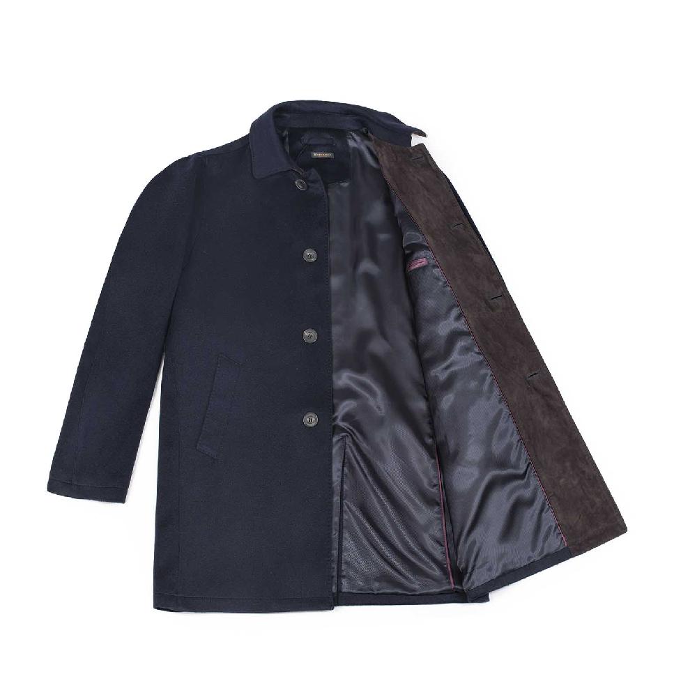 Rubinacci Giaccone in cashmere blu Novità