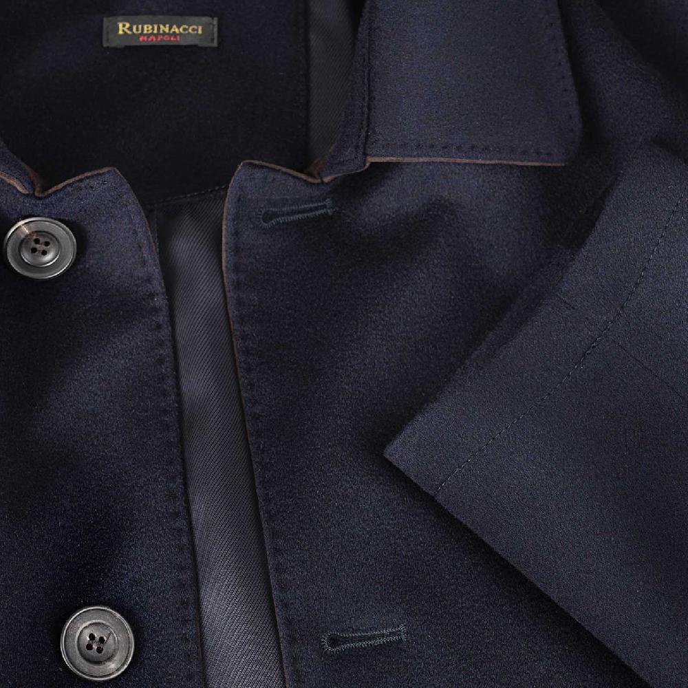 Rubinacci Giaccone in cashmere blu Novità