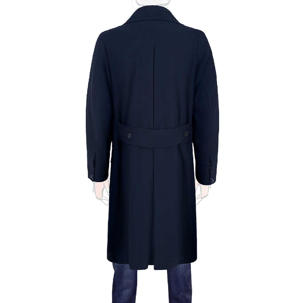 Rubinacci Cappotto Ulster in lana super 200's blu Offerta