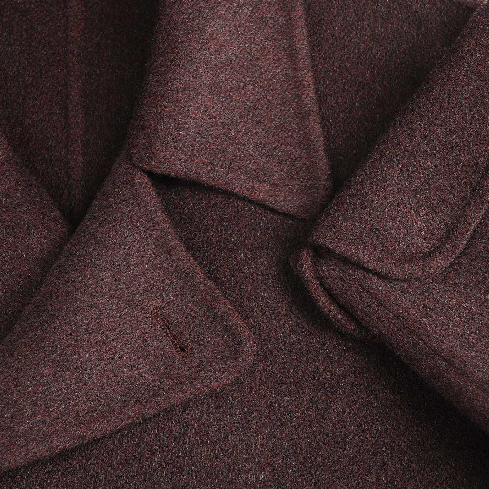 Rubinacci Cappotto doppio petto in cashmere bordeaux Limited Edition Online