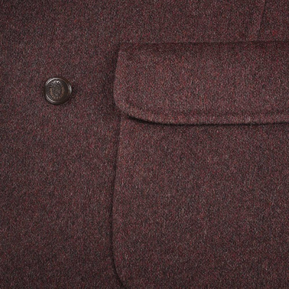 Rubinacci Cappotto doppio petto in cashmere bordeaux Limited Edition Online