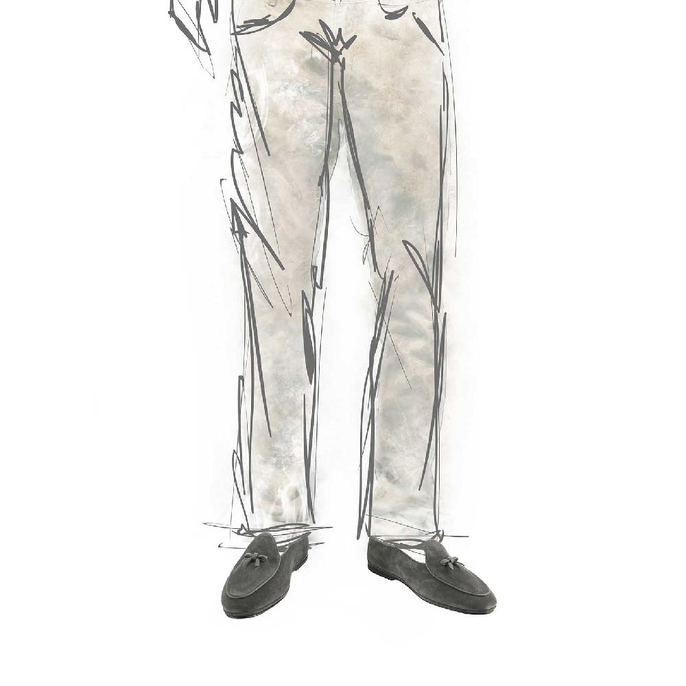 Rubinacci Marphy velour grigio Grande vendita