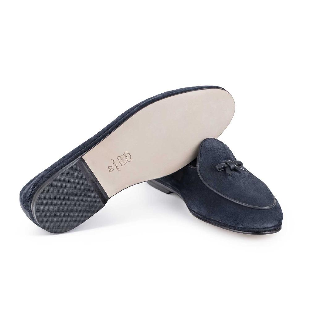 Rubinacci Marphy velour blu Vendite stagionali