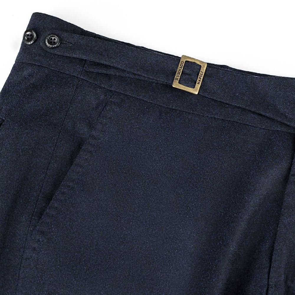 Rubinacci Pantalone genny in flanella blu Offerte speciali