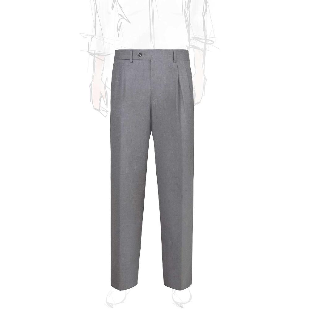 Rubinacci Pantalone 2 pinces in tasmania grigio medio Rilascio limitato