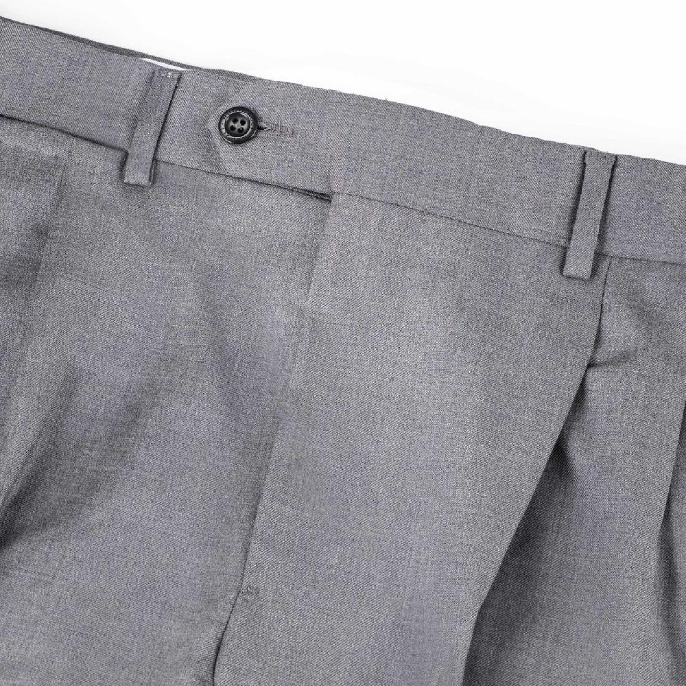 Rubinacci Pantalone 2 pinces in tasmania grigio medio Rilascio limitato