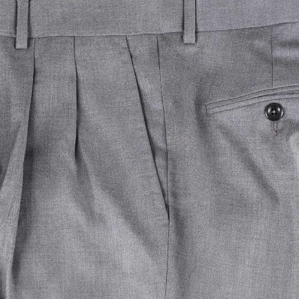 Rubinacci Pantalone 2 pinces in tasmania grigio medio Rilascio limitato