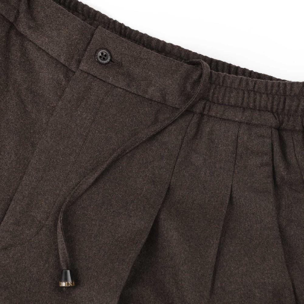 Rubinacci Pantalone leisure in flanella cioccolato ACQUISTA ORA
