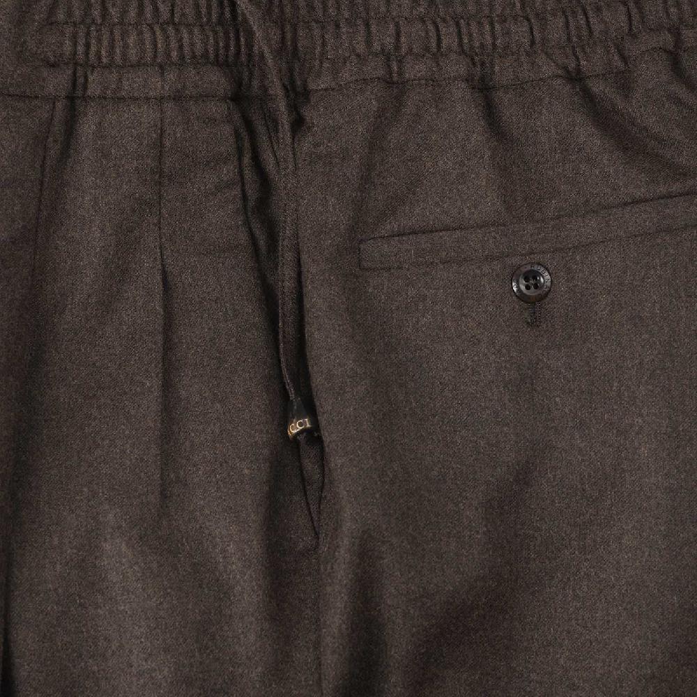 Rubinacci Pantalone leisure in flanella cioccolato ACQUISTA ORA