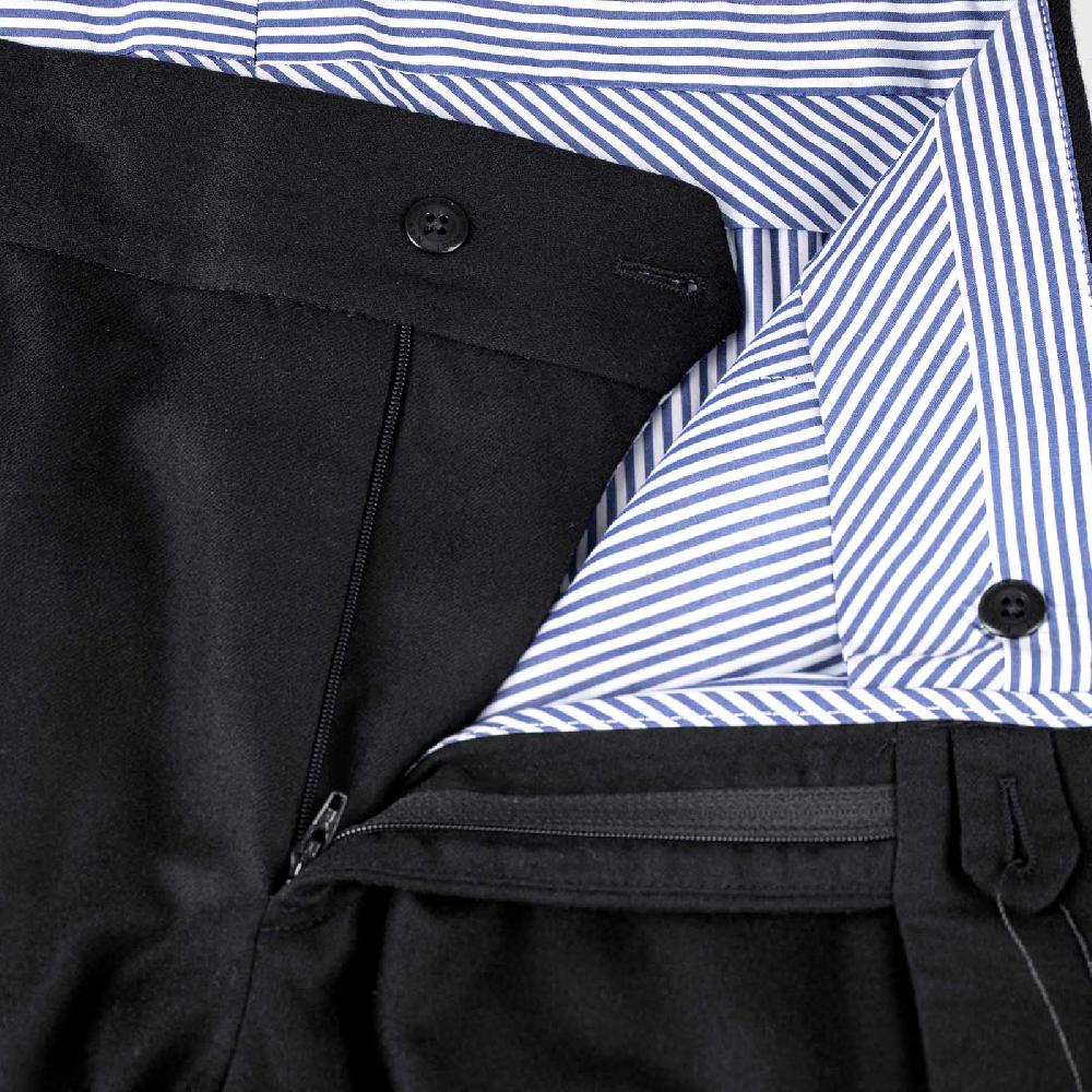 Rubinacci Pantalone genny in flanella nero Ultimi due giorni