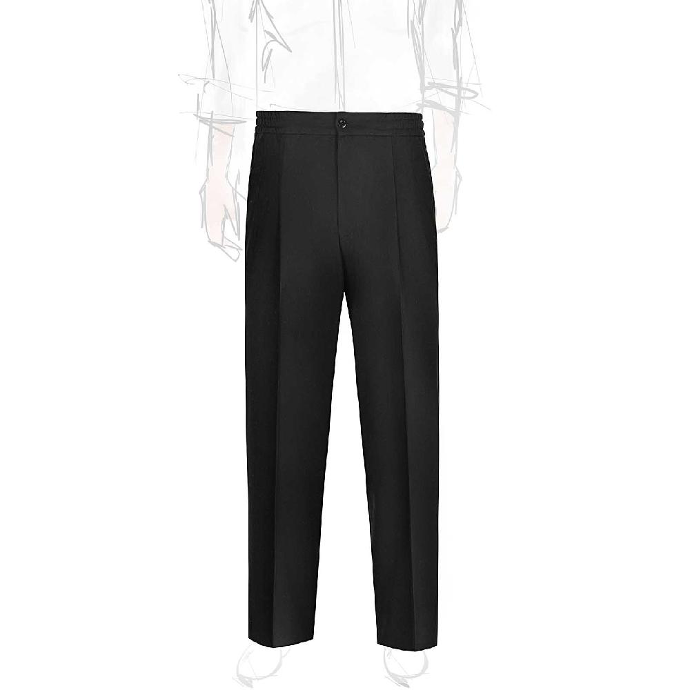Rubinacci Pantalone leisure in flanella nero Ultimo giorno
