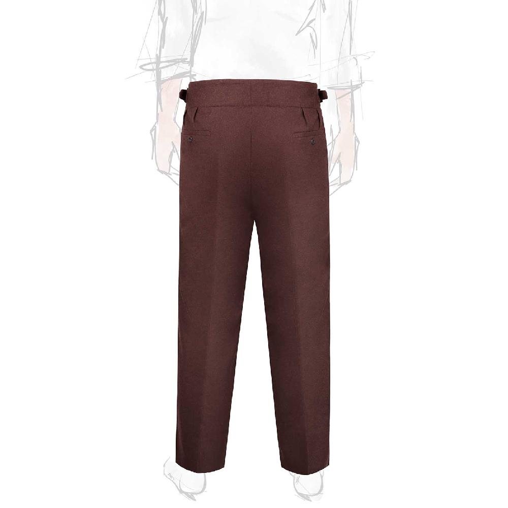Rubinacci Pantalone manny in flanella bordeaux limited edition Fino al 50% di sconto