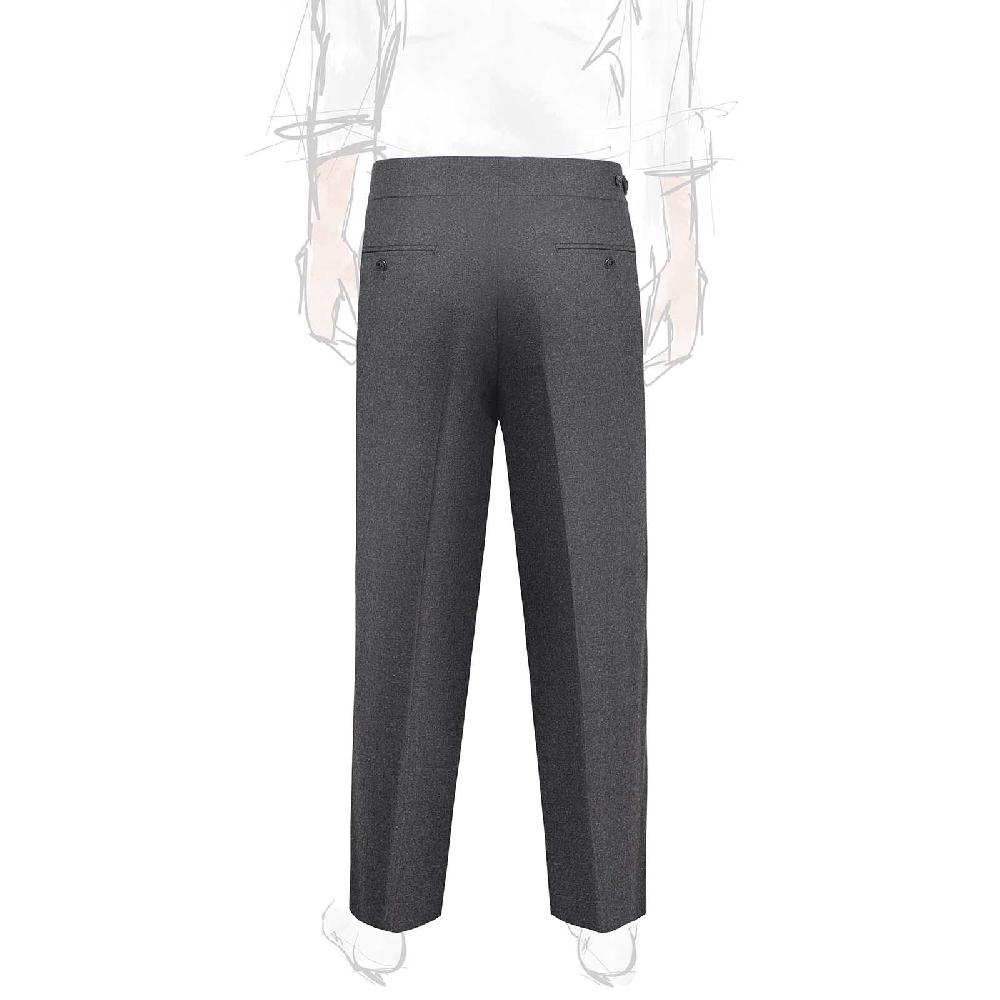 Rubinacci Pantalone genny in flanella grigia Fino al 65% di sconto