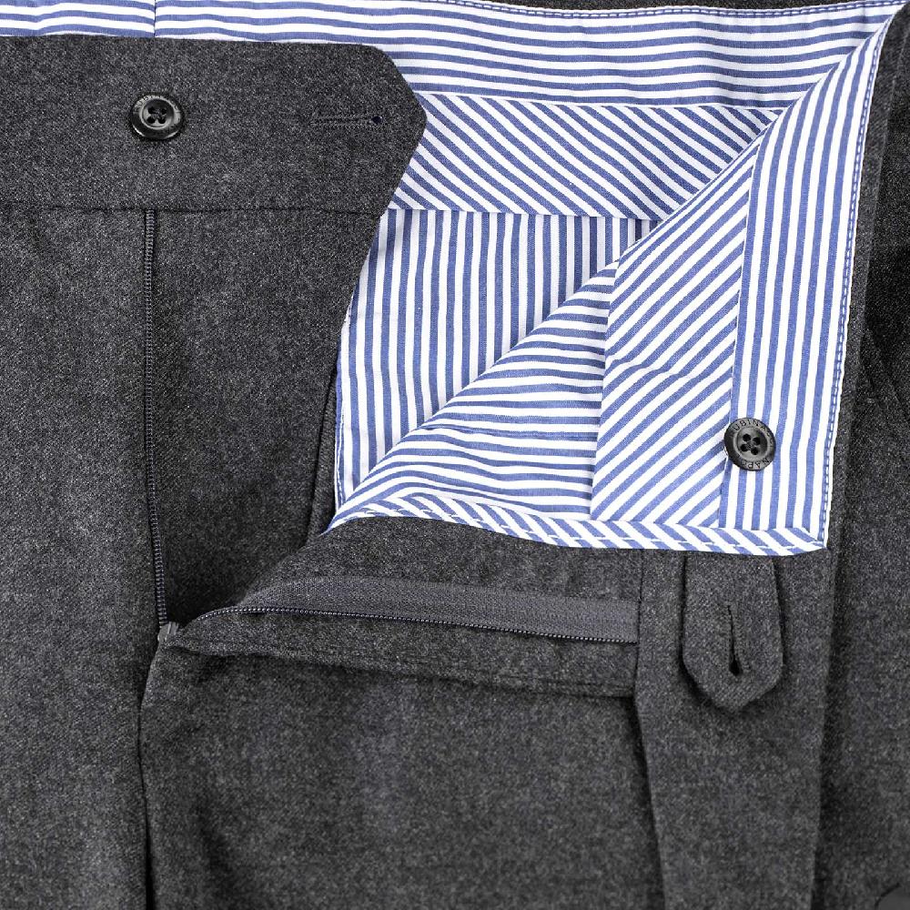 Rubinacci Pantalone genny in flanella grigia Fino al 65% di sconto
