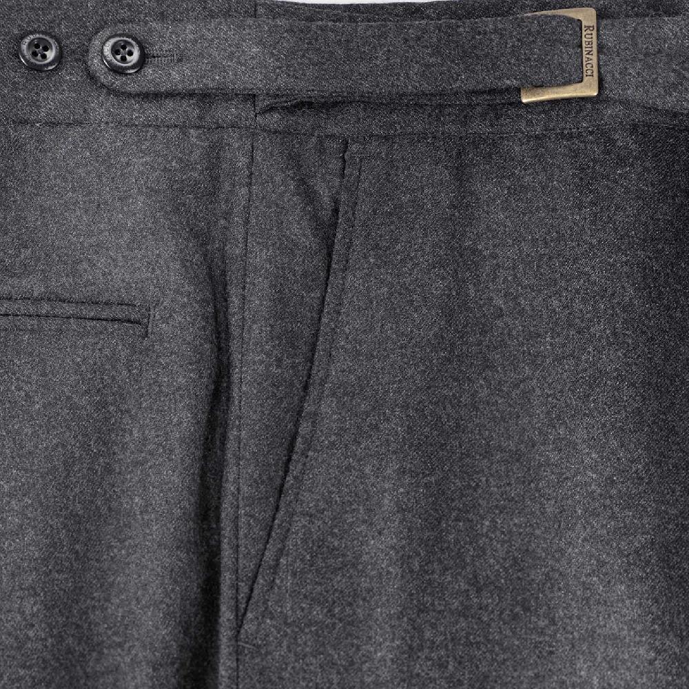 Rubinacci Pantalone genny in flanella grigia Fino al 65% di sconto