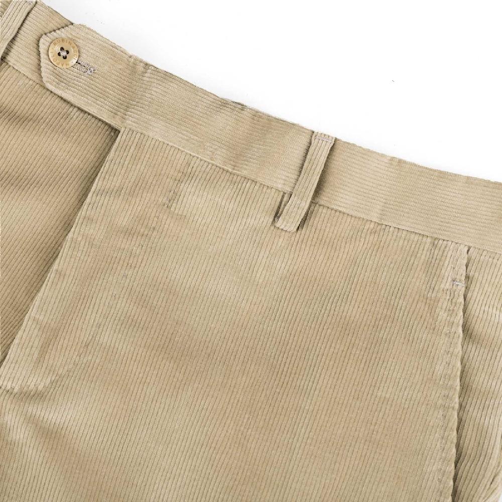 Rubinacci Pantalone in velluto a costine beige Offerta speciale della fabbrica