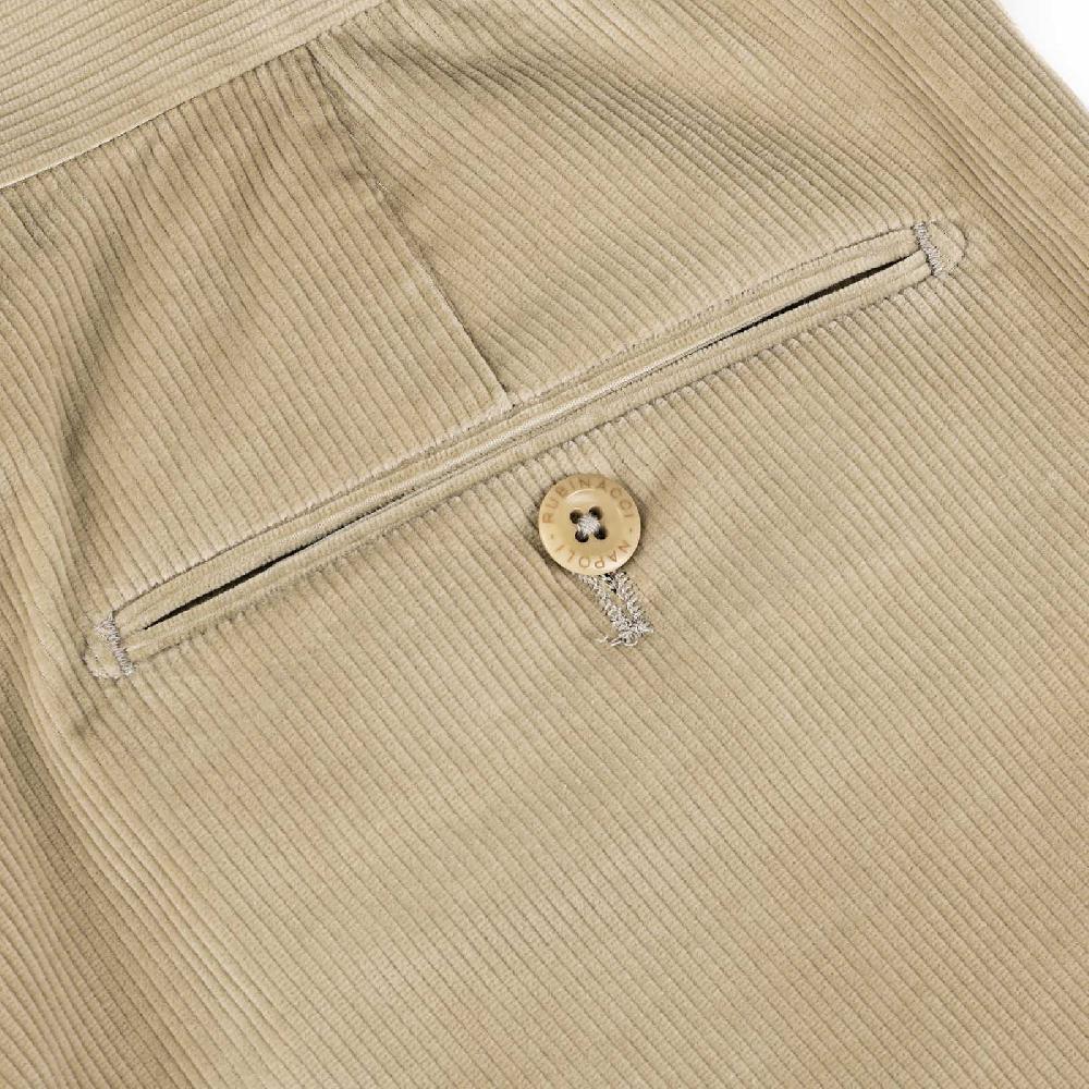 Rubinacci Pantalone in velluto a costine beige Offerta speciale della fabbrica